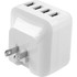 StarTech.com USB4PACWH StarTech.com Travel USB Wall Charger &acirc;&euro;" 4 Port &acirc;&euro;" White &acirc;&euro;" Universal Travel Adapter &acirc;&euro;" International Power Adapter &acirc;&euro;" USB Charger