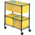 Safco Products Safco 5278BL Safco 2-Tier Rolling File Cart