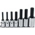 Proto J5441-7 Hex Bit Socket Set: 1/2" Drive, 7 Pc, 1/4 to 5/8" Hex