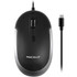 MACALLY UCDYNAMOUSESG  USB-C Optical Quiet Click Mouse for Mac/PC Black & Space Gray - Optical - Cable - Black, Space Gray - USB Type C - 2400 dpi - Scroll Wheel - Symmetrical