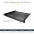 StarTech.com CABSHELF116V StarTech.com 1U Vented Server Rack Cabinet Shelf - Fixed 16" Deep Cantilever Rackmount Tray for 19" Data/AV/Network Enclosure w/Cage Nuts