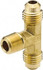 Parker 145F-2-2 Brass Flared Tube Male Branch Tee: 1/8" Tube OD, 1/8-27 Thread, 45 ° Flared Angle