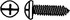 Dorman 6166-301B Sheet Metal Screw: #12, Pan Head, Slotted & Phillips