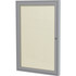 Ghent Manufacturing, Inc Ghent PA13630VX185 Ghent 1 Door Enclosed Vinyl Bulletin Board with Satin Frame