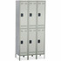 Safco Products Safco 5526GR Safco Double-Tier Two-tone 3 Column Locker with Legs