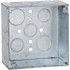 Hubbell-Raco 233 Electrical Device Box: Steel, Square, 4" OAH, 4" OAW, 2-1/2" OAD, 2 Gangs