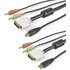 StarTech.com USBDVI4N1A10 StarTech.com 4-in-1 USB DVI KVM Cable - Keyboard / video / mouse / audio extender - 4 pin USB Type A, mini-phone stereo 3.5 mm , DVI-I - mini-phone stereo 3.5 mm , 4 pin USB Type B, DVI-I - 3 m