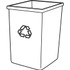Rubbermaid Commercial Products Rubbermaid Commercial 395873BLU Rubbermaid Commercial Untouchable Square Recycling Container