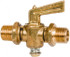 Parker V401P-4-4 1/4" Pipe, Male Pipe to Male Pipe Drain Cock & Shutoff Valve