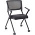 Lorell 41845 Lorell Mobile Mesh Back Nesting Chairs with Arms