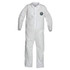 Dupont NB120SWH3X00250 Disposable Coveralls: Size 3X-Large, 1.5 oz, SMS, Zipper Closure