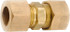 ANDERSON METALS 750062-14 Compression Tube Union: 1-1/8-18" Thread, Compression x Compression
