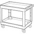 Rubbermaid Commercial Products Rubbermaid Commercial 9T6700BLA Rubbermaid Commercial 4" Casters 2-shelf Utility Cart