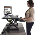 Victor Technology, LLC Victor DCX760G Victor High Rise Height Adjustable Standing Desk with Keyboard Tray (36" , Gray)