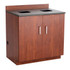 SAFCO PRODUCTS CO 1704MH Safco Modular Hospitality Base Cabinet, Waste Management, Mahogany/Rustic Slate