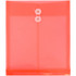 JAM PAPER AND ENVELOPE JAM Paper 118B1PI  Open-End Plastic Envelopes, Letter-Size, 9 3/4in x 11 3/4in, Pink, Pack Of 12
