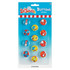 PARTY CITY CORPORATION 849151 Amscan Dr. Seuss Buttons, 1-3/4in x 1-3/4in, Multicolor, 12 Buttons Per Pack, Set Of 2 Packs