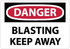 AccuformNMC Sign: Rectangle, "Danger - Blasting - Keep Away" D402P