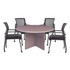 NORSTAR OFFICE PRODUCTS INC. GROUP123DW-B Boss Office Products 47in Round Table And Mesh Guest Chairs With Casters Set, Driftwood/Black