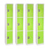 ADIR CORP. Alpine ADI629-203-GRN-4PK  Large 3-Tier Steel Lockers, 72inH x 12inW x 12inD, Green, Pack Of 4 Lockers