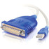 LASTAR INC. 22429 C2G 6ft USB to Serial Adapter - USB to DB25 Serial RS232 Cable - M/M - Serial adapter - USB - RS-232 - gray