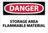 AccuformNMC Sign: Rectangle, "Danger - Storage Area - Flammable Material" D615AB