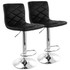 MEGAGOODS, INC. Elama 995116783M  Adjustable Diamond-Tufted Faux Leather Bar Stools, Black/Chrome, Set Of 2 Stools