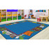 Inspire a love of reading by placing this colorful carpet in your classroom or daycare space. The nylon borders are treated with SCOTCHGARD-PROTECTOR, so even dirt from shoes can be cleaned easily.  Nylon is strong, yet soft to sit on.  Treated with SCOTCHGARD-PROTECTOR to resist soil and FORCE 5 to protect against mildew, mold and odors.  Vacuum and dry clean for simple maintenance.  This product is heavy and/or oversized and may need more than one person to handle.