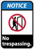 AccuformNMC Sign: Rectangle, "Notice - No Trespassing" NGA21AB