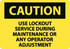 AccuformNMC Sign: Rectangle, "Caution - Use Lockout Service During Maintece or Any Operator Adjustment" C629RB