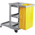 Boardwalk BWKJCARTGRA Janitor Carts & Caddies; Material: Polyethylene ; Cart Material: Polyethylene ; Load Capacity: 235 ; Color: Gray ; Color: Gray; Yellow; Gray ; Volume Capacity: 235.0