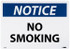 AccuformNMC Accident Prevention Sign: Rectangle, "Notice, No Smoking" N166RD