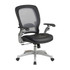 OFFICE STAR PRODUCTS 3680 Office Star Professional AirGrid Bonded Leather High-Back Chair, Black/Platinum