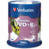 VERBATIM AMERICAS LLC Verbatim 95145  DVD+R 4.7GB 16X White Inkjet Printable - 100pk Spindle - 120mm - Printable