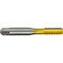 Greenfield Threading 301193 Straight Flute Tap: #5-44 UNF, 3 Flutes, Bottoming, 2B Class of Fit, High Speed Steel, TiN Coated