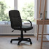 FLASH FURNITURE H8020-GG  Glove Vinyl Mid-Back Chair, Black