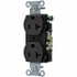 Bryant Electric CRS20BLK Straight Blade Duplex Receptacle: NEMA 5-20R, 20 Amps, Grounded