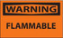 AccuformNMC 5 Qty 1 Pack Warning - Flammable, Pressure Sensitive Vinyl Fire Sign W448AP