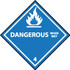 AccuformNMC DL22ALV Dangerous When Wet DOT Shipping Label