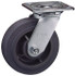 Albion 16TM06101S Swivel Top Plate Caster: Phenolic, 6" Wheel Dia, 1-1/2" Wheel Width, 800 lb Capacity, 7-1/4" OAH