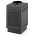 SAFCO PRODUCTS CO 9475BL Safco Canmeleon Recessed Panel Ash Urn, Top Opening, 38 Gallons, Black