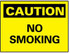 AccuformNMC Accident Prevention Sign: Rectangle, "Caution, No Smoking" C49AD