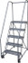 Cotterman D0920123-02 Steel Tilt & Roll Rolling Ladder: 5 Step