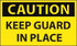 AccuformNMC Accident Prevention Label: "Caution - Keep Guard in Place", Rectangle, 5" Wide, 3" High C535AP