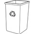 Rubbermaid Commercial Products Rubbermaid Commercial 395973BECT Rubbermaid Commercial 50-Gallon Square Recycling Container