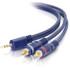 LASTAR INC. 40617 C2G 50ft Velocity One 3.5mm Stereo Male to Two RCA Stereo Male Y-Cable - Mini-phone Male Stereo - RCA Male Stereo - 50ft - Blue