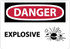 AccuformNMC Sign: Rectangle, "Danger - Explosives" D518PB