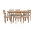 L. POWELL ACQUISITION CORP. Powell ODP2897  Delavan 7-Piece Dining Set, Gray/Natural