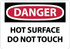 AccuformNMC Accident Prevention Sign: Rectangle, "Danger, HOT SURFACE DO NOT TOUCH" D559PB