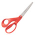 FISKARS INC Fiskars 12-94508697WJ  Our Finest Contoured Scissors, 8in Pointed, Red (Left-Handed) Handles